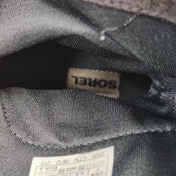 Sorel Boots Womens Conquest Carly Short Winter Snow Duck Boot Leather Black - Picture 7 of 8